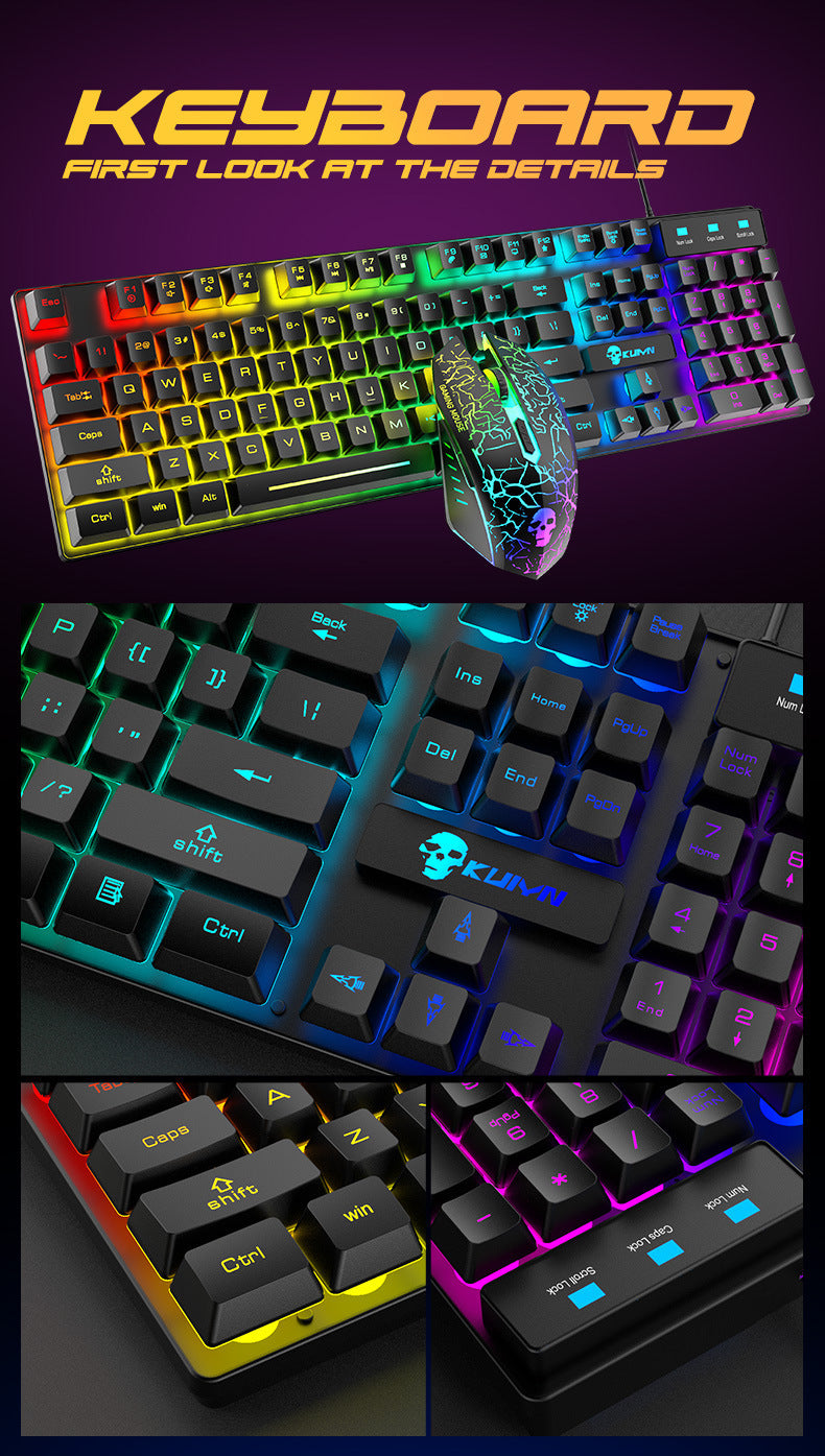 Kuiying T6RGB RGB Keyboard and Mouse Set.