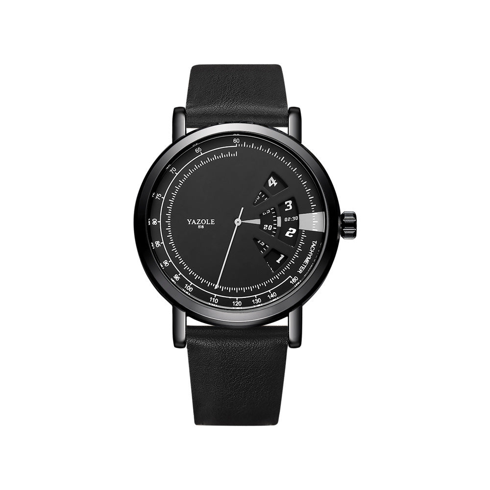 Men's Turntable Quartz Waterproof Watch.