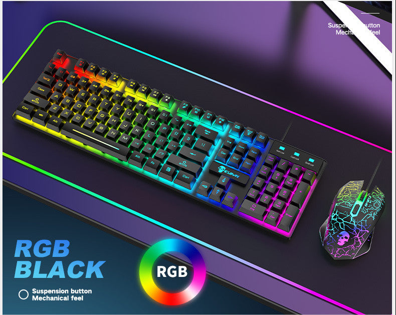 Kuiying T6RGB RGB Keyboard and Mouse Set.