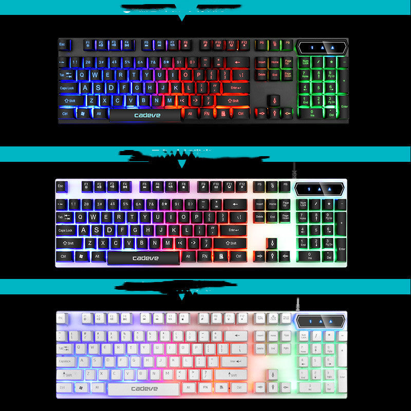 Colorful Backlit USB Wired Gaming Keyboard.