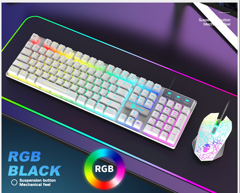 Kuiying T6RGB RGB Keyboard and Mouse Set.