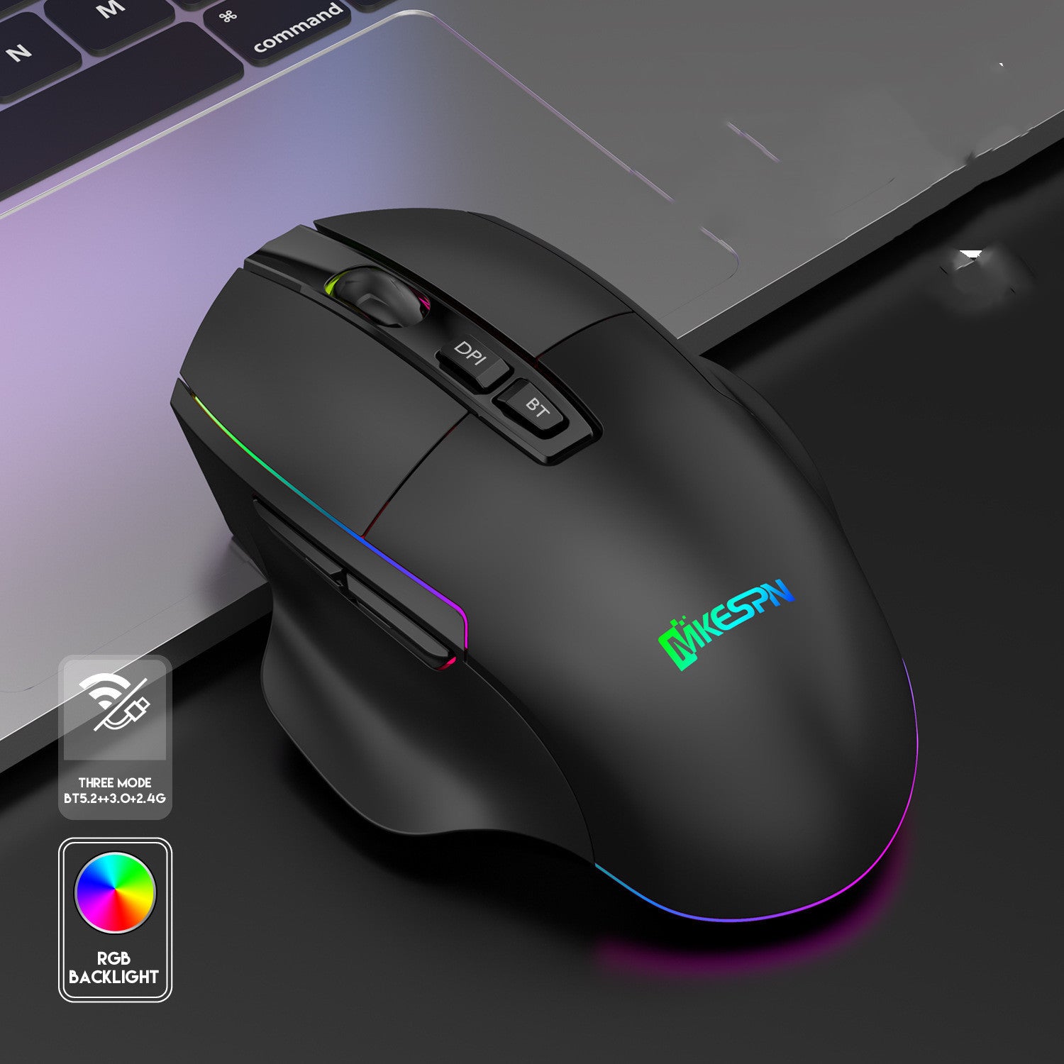 Rechargeable Wireless RGB Gaming Mouse.